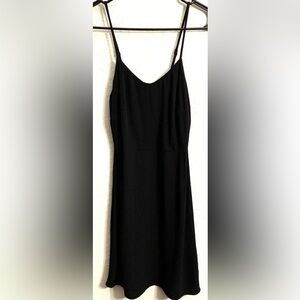 Reformation Women’s Size 0 Lindsay Mini Slip Dress Black Viscose Rayon Cami